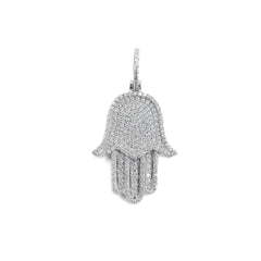 Hamsa Hand Pendant in 925 silver jewelry.
Intricate Hamsa Pendant with diamond detailing.
Lab-grown diamond Hamsa Pendant close-up.
Unisex Hamsa Pendant in sterling silver.
Silver Hamsa Pendant with sparkling CZ stones.