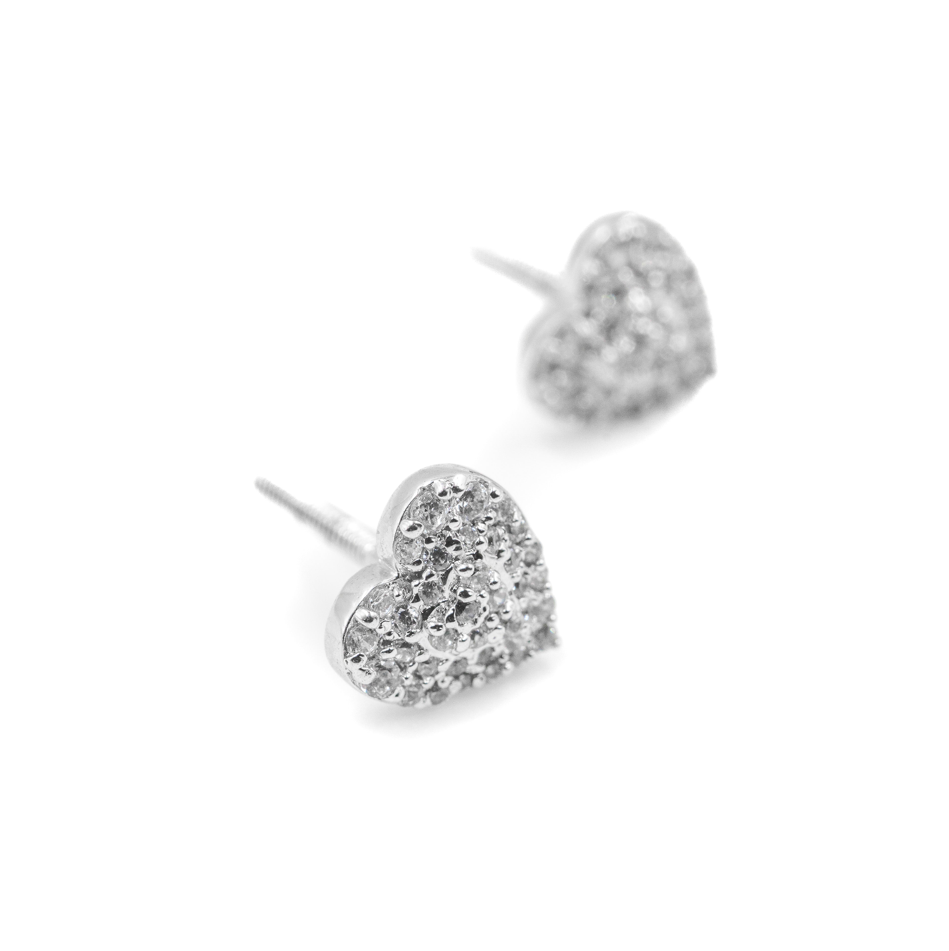 Unisex Heart Earrings for men and women.
Love-inspired Heart Earrings with diamonds.
Sterling silver Heart Earrings with CZ stones.
Minimalist Heart Earrings in silver.